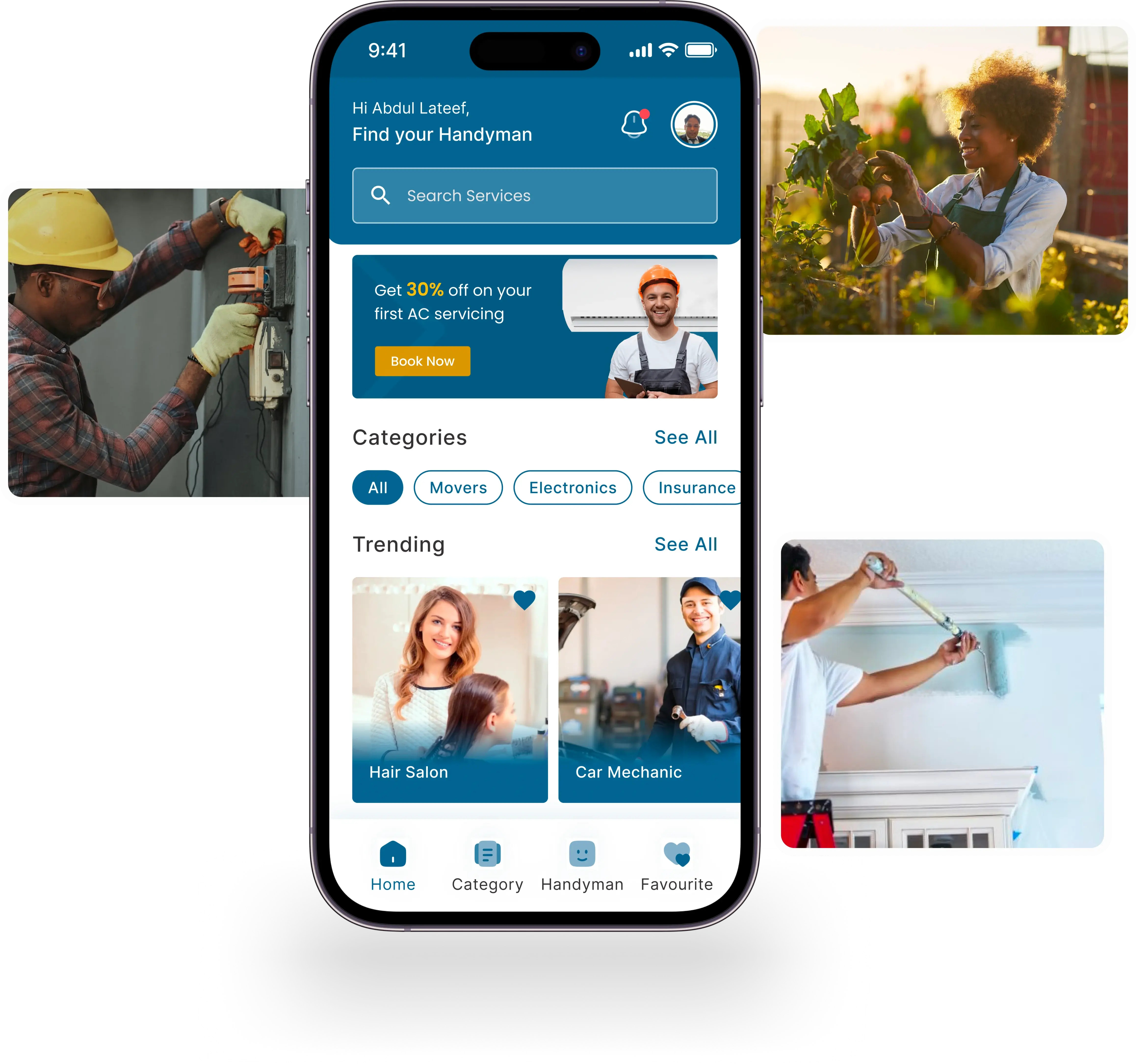Request professional home services